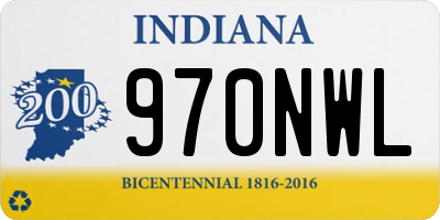 IN license plate 970NWL