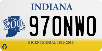 IN license plate 970NWO