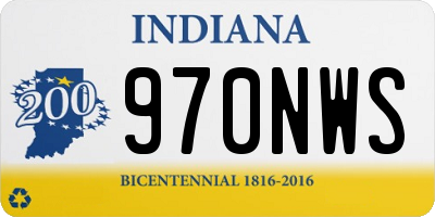 IN license plate 970NWS