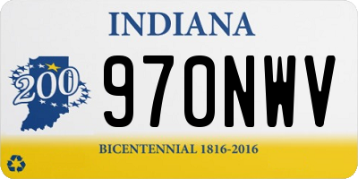 IN license plate 970NWV