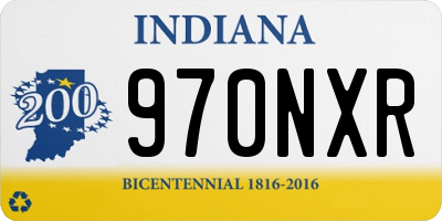 IN license plate 970NXR