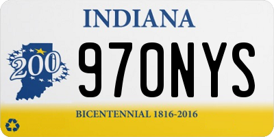IN license plate 970NYS