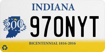 IN license plate 970NYT