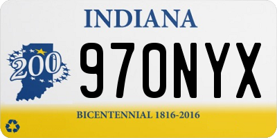 IN license plate 970NYX