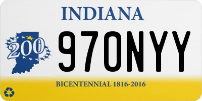 IN license plate 970NYY
