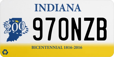 IN license plate 970NZB