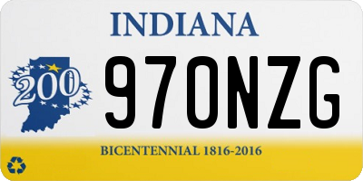 IN license plate 970NZG