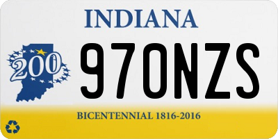 IN license plate 970NZS