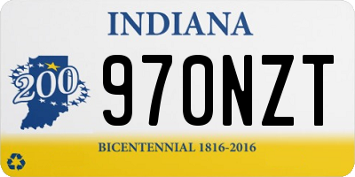 IN license plate 970NZT