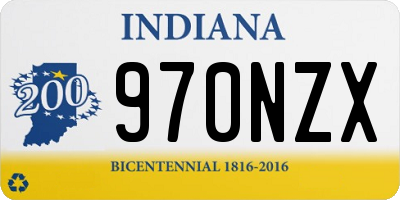 IN license plate 970NZX