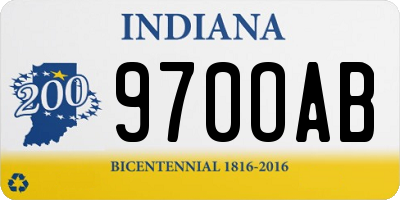 IN license plate 970OAB