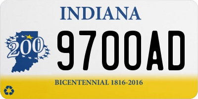 IN license plate 970OAD