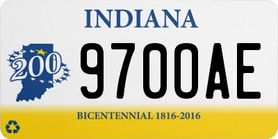 IN license plate 970OAE