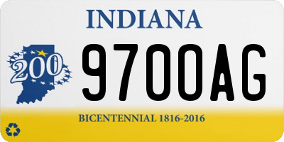 IN license plate 970OAG