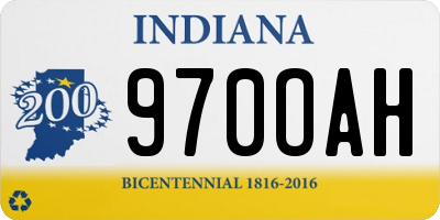 IN license plate 970OAH