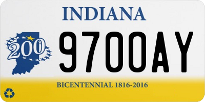 IN license plate 970OAY