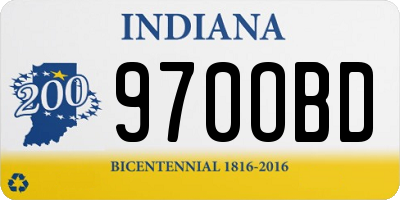 IN license plate 970OBD