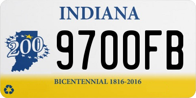 IN license plate 970OFB