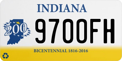 IN license plate 970OFH