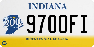 IN license plate 970OFI