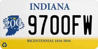 IN license plate 970OFW