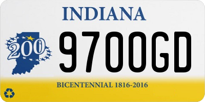 IN license plate 970OGD