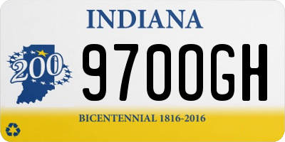 IN license plate 970OGH
