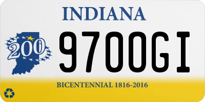 IN license plate 970OGI