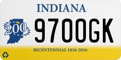 IN license plate 970OGK