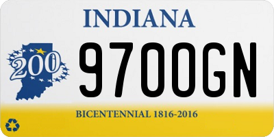 IN license plate 970OGN