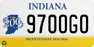 IN license plate 970OGO