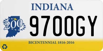 IN license plate 970OGY