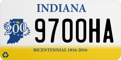 IN license plate 970OHA