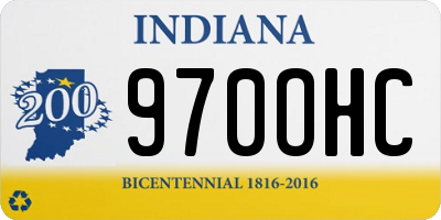 IN license plate 970OHC