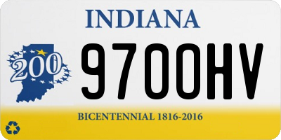 IN license plate 970OHV