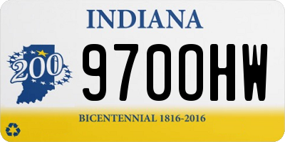 IN license plate 970OHW