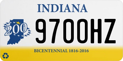 IN license plate 970OHZ