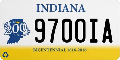 IN license plate 970OIA