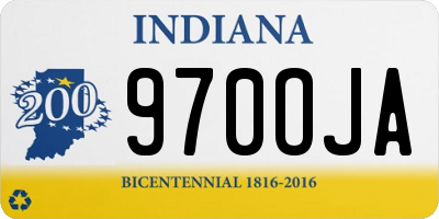 IN license plate 970OJA