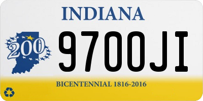 IN license plate 970OJI