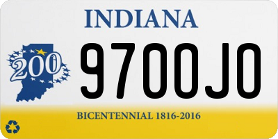 IN license plate 970OJO