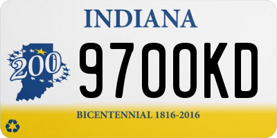 IN license plate 970OKD
