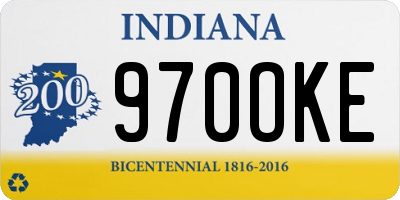 IN license plate 970OKE