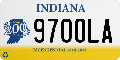 IN license plate 970OLA