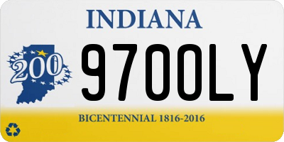 IN license plate 970OLY