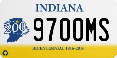 IN license plate 970OMS