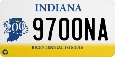 IN license plate 970ONA