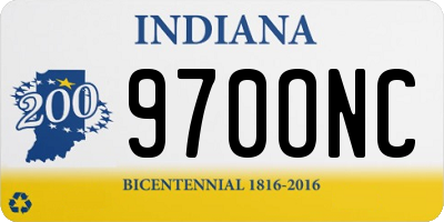 IN license plate 970ONC