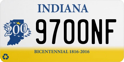 IN license plate 970ONF