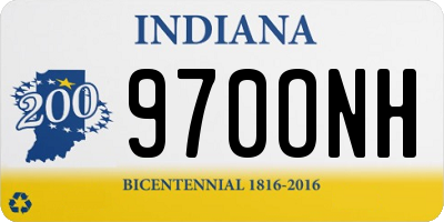 IN license plate 970ONH